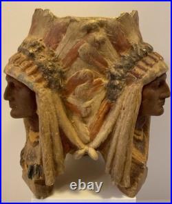 Rstk Riessner Stellmacher & Kessel 3 Indian Chief Tobacco Jar Container Rare
