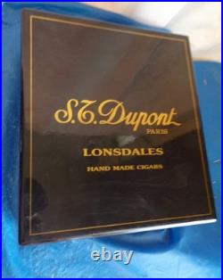 S. T. Dupont Paris Black Lacquer Humidor Lonsdales Empty Cigar Box