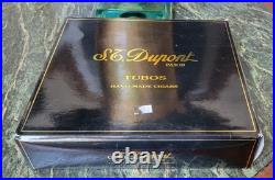 S. T Dupont Paris Black Laquer Turbos Hand Made Cigar Box Holds 20 9.75x8.5x2.5