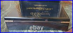 S. T Dupont Paris Black Laquer Turbos Hand Made Cigar Box Holds 20 9.75x8.5x2.5