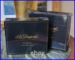 S. T Dupont Paris Black Laquer Turbos Hand Made Cigar Box Holds 20 9.75x8.5x2.5