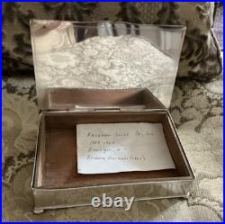 SILVERPLATE HUMIDOR with HERALDIC LION Friedrick Silver Co (pre Gorham) VINTAGE