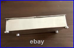 SILVERPLATE HUMIDOR with HERALDIC LION Friedrick Silver Co (pre Gorham) VINTAGE