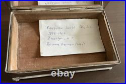 SILVERPLATE HUMIDOR with HERALDIC LION Friedrick Silver Co (pre Gorham) VINTAGE