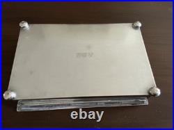 SILVERPLATE HUMIDOR with HERALDIC LION Friedrick Silver Co (pre Gorham) VINTAGE