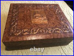 SMR ITALY Tooled Leather Humidor Vintage