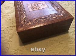 SMR ITALY Tooled Leather Humidor Vintage