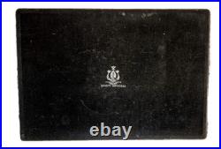 SUPREME Burl Wood Humidor inlay Glass Brass Accents Wood Lined Hygrometer No Key