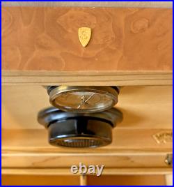 Savinelli 1876 Cigar Box Burl Wood Humidor Made in Italy-Dimensions 11x8.5x4
