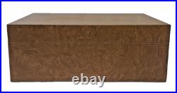 Savinelli 1876 Cigar Box Burl Wood Humidor Made in Italy-Dimensions 11x8.5x4