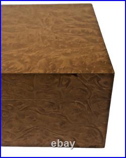 Savinelli 1876 Cigar Box Burl Wood Humidor Made in Italy-Dimensions 11x8.5x4