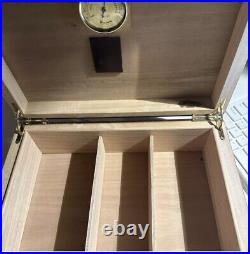 Savinelli 1876 Humidor For 25-50 Cigars & New Humidifier 9 X 13
