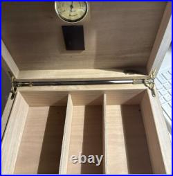 Savinelli 1876 Humidor For 25-50 Cigars & New Humidifier 9 X 13