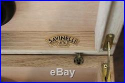 Savinelli 1876 Large Brown Wood Humidor Made in Italy