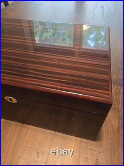 Savoy Executive Ebony Macassar Humidor Cigar BOX