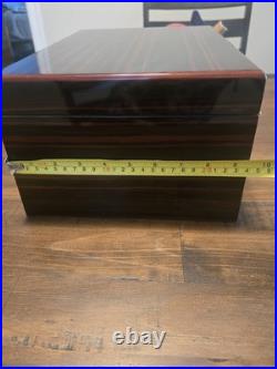 Savoy Executive Ebony Macassar Humidor Cigar BOX