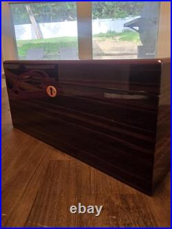Savoy Executive Ebony Macassar Humidor Cigar BOX