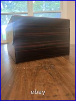 Savoy Executive Ebony Macassar Humidor Cigar BOX