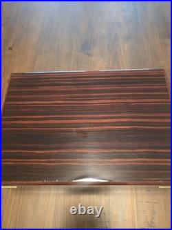 Savoy Executive Ebony Macassar Humidor Cigar BOX