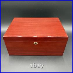 Savoy Large Locking Wood Humidor Supreme 13x9x6 With Keys, Tray & Hygrometer