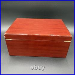 Savoy Large Locking Wood Humidor Supreme 13x9x6 With Keys, Tray & Hygrometer