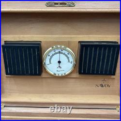 Savoy Large Locking Wood Humidor Supreme 13x9x6 With Keys, Tray & Hygrometer