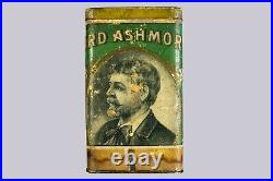 Scarce 1900s Lord Ashmore paper label 25 cigar humidor tin in good condition