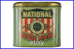 Scarce 1900s National litho 50 cigar humidor tin in very good condition