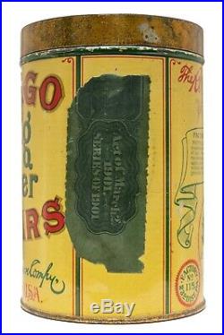 Scarce 1901 Arago humidor litho 25 cigar tin in excellent condition