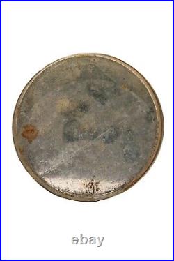 Scarce 1910/20s Bugle round litho 25 humidor cigar tin is in fair condition