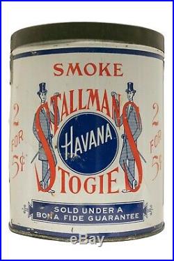Scarce 1910s Tallman oval litho 50 cigar humidor tin in good condition