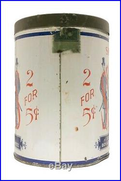 Scarce 1910s Tallman oval litho 50 cigar humidor tin in good condition