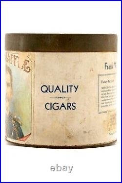 Scarce 1931 General Chafee paper label humidor cigar 50 tin in good condition