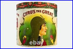 Scarce 1940s Cyrus the Great cardboard humidor 50 cigar tin in exc. Condition