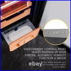 Schmécké 250 Cigar Cooler Humidor with Precise Humidity Control, Stainless Steel