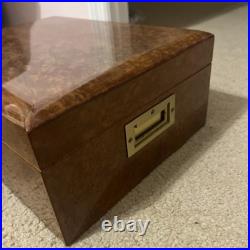 Series 2000 Daniel Marshall 11/200 Hand Made Burl Wood Humidor Lock Box