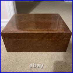 Series 2000 Daniel Marshall 11/200 Hand Made Burl Wood Humidor Lock Box