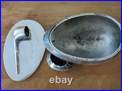 Silver Plate Vintage Whimsical Pipe Figural Tobacco Humidor Derby Scarce Form