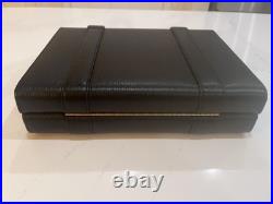 Slightly Used S. T. Dupont Cigar Case humidor black leather
