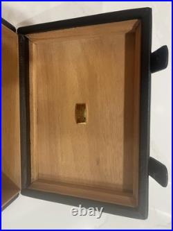 Slightly Used S. T. Dupont Cigar Case humidor black leather
