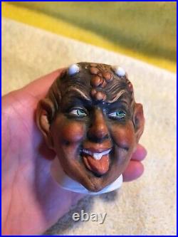 Smiling Devil Mephistopheles Tobacco Porcelain Matchholder Antique Bohne Sohne