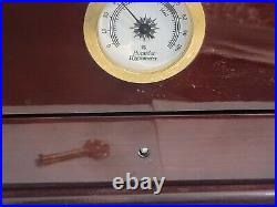 Solana 75-100 Cigar Gloss Rosewood Wood Inlay Humidor Key Lock. Please Read