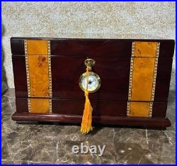 Solana Desktop Cigar Humidor with Rose Wood Finish Holds 100 Cigars