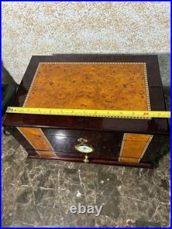 Solana Desktop Cigar Humidor with Rose Wood Finish Holds 100 Cigars