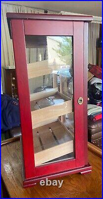 Solid Wood Cigar Display Case Humidor Trays Dividers