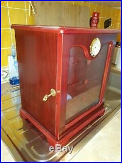 Spanish Cedar Wooden Desktop Cigar Humidor Box with Humidifier Hygrometer