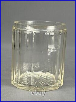 Sterling Silver & Cut Glass 5 ¾ Humidor Tobacco Jar with Mono 96 grams