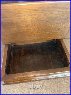 Stunning Cigar Walnut Wood Humidor Double Sided 16 X 11