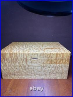 Stunning master craftsman Birdseye maple humidor handcrafted Pierre Blanchet