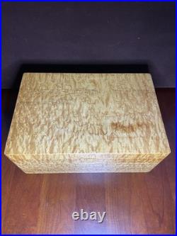 Stunning master craftsman Birdseye maple humidor handcrafted Pierre Blanchet